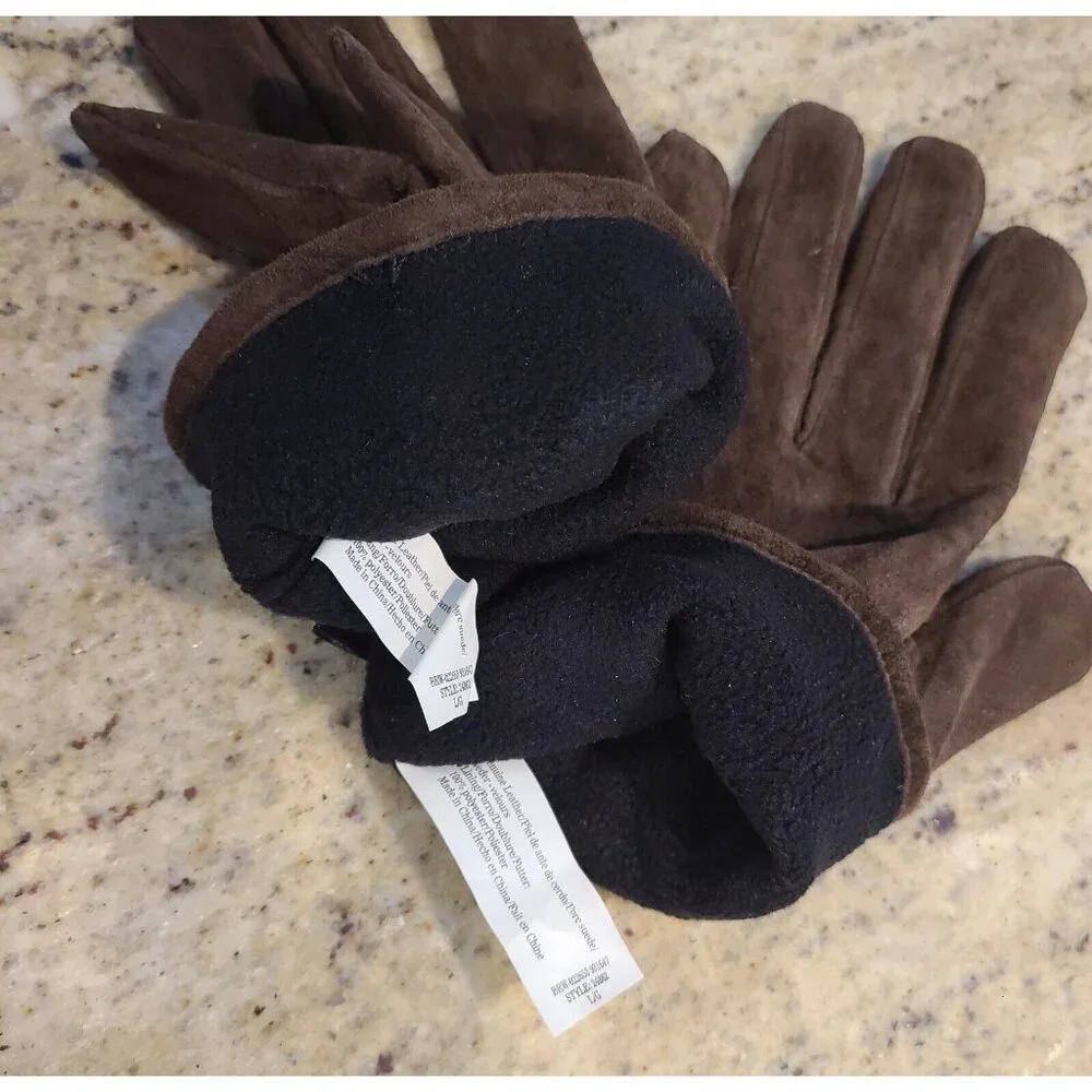 Aris Womens Size L/XL Brown Suede Leather Lined 9
